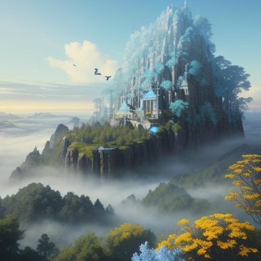 Luminous Serene Landscape Matte Painting in 8K