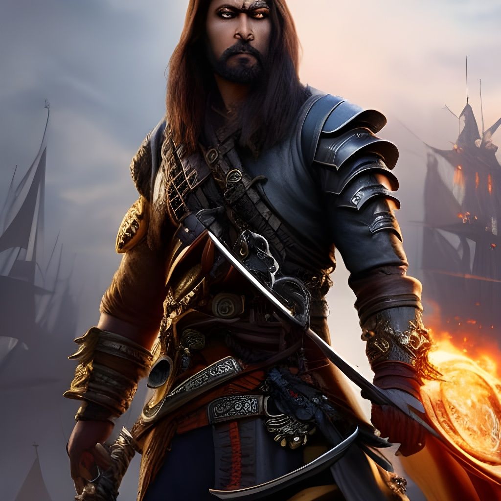 Steampunk Pirate Portrait in Cinematic Detail