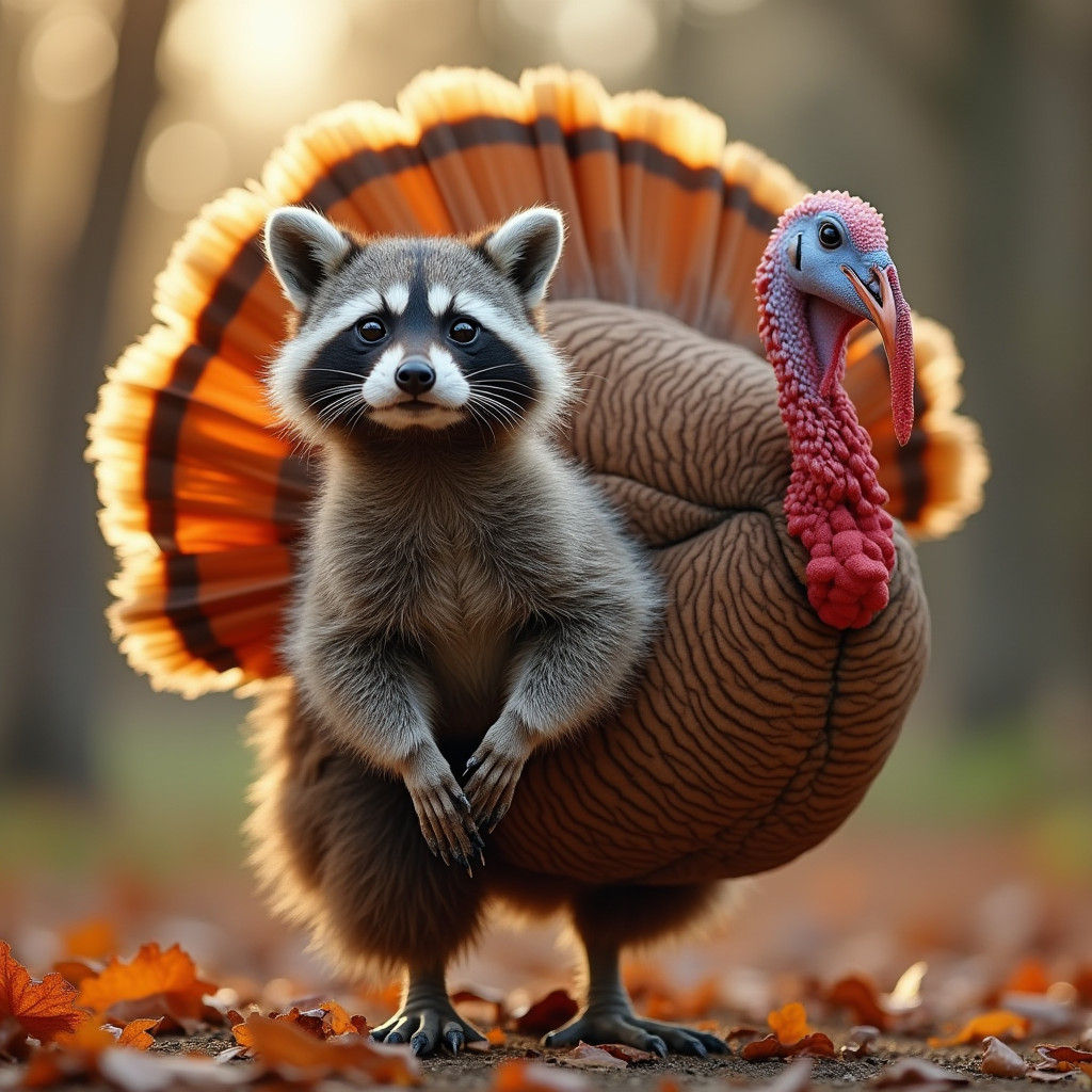 Turkey Raccoon Hybrid Generated by AI