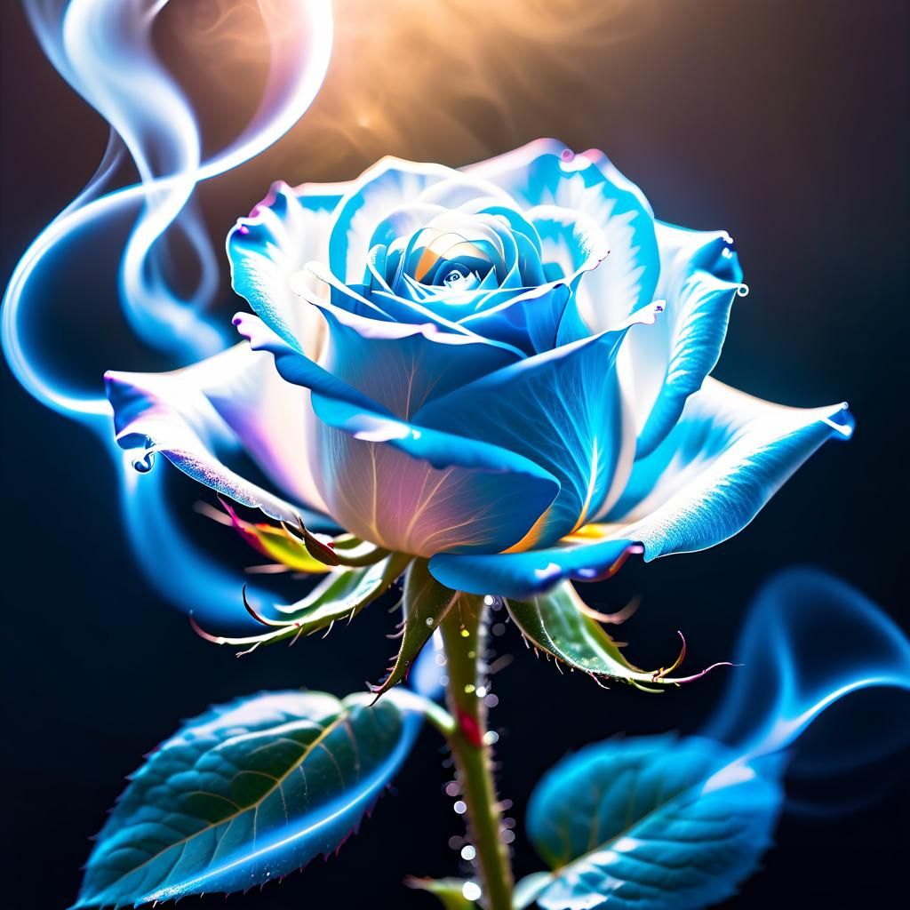 Ethereal Smoke Rose: A Transparent Bloom