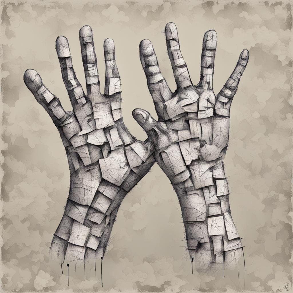 Abstract Image of Broken Hearts