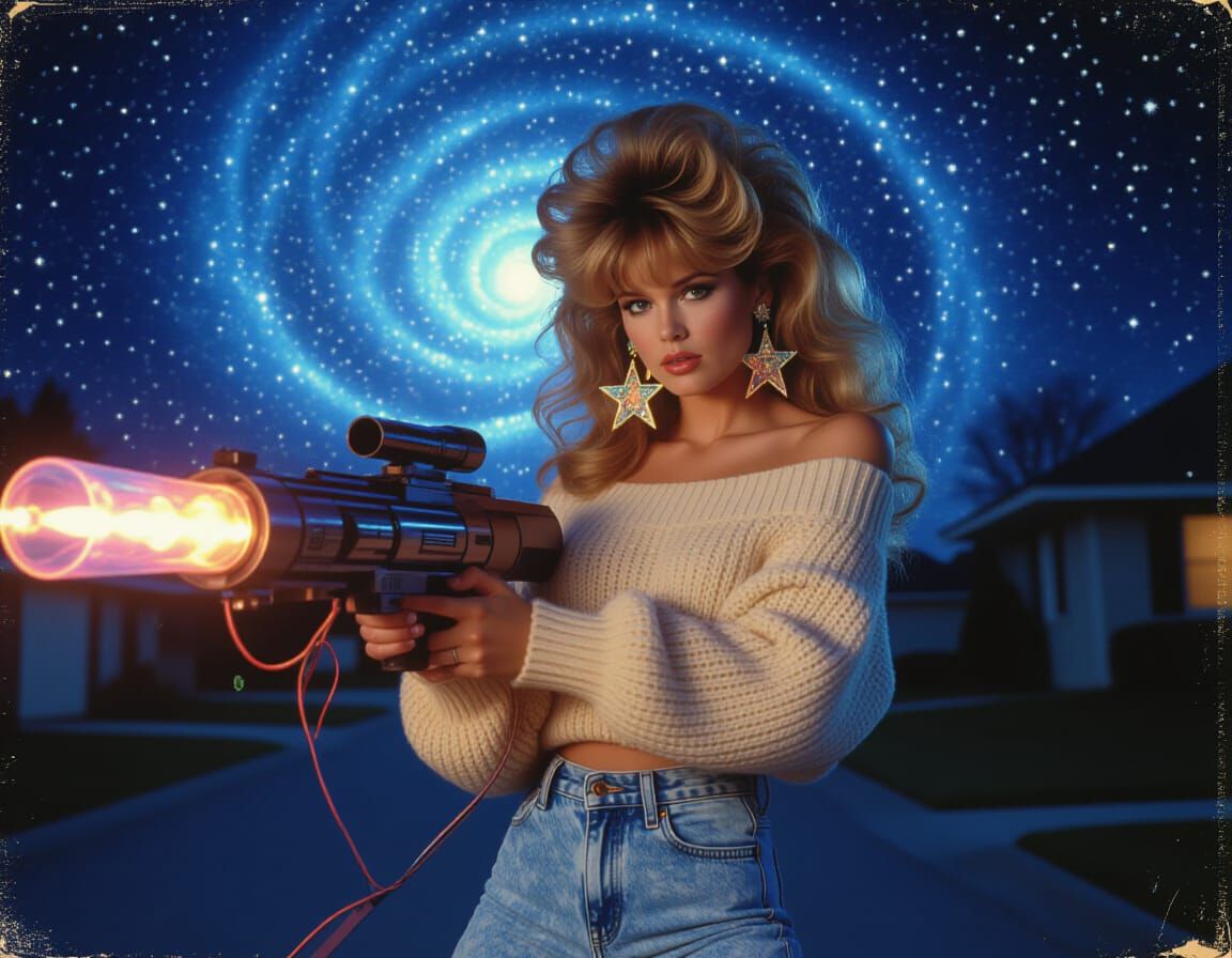 1980s VHS Galaxy Girl with Blaster