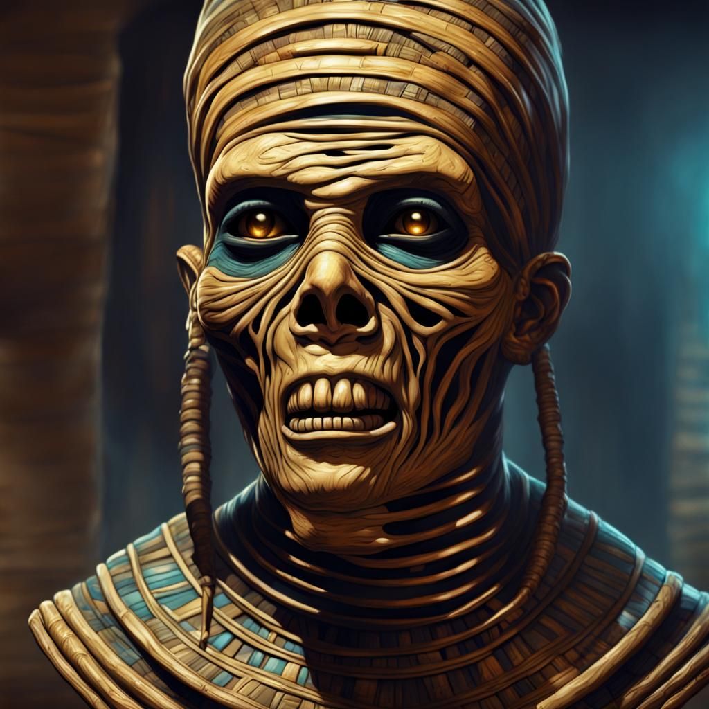 Horror Egyptian Mummy Concept Art in 8K
