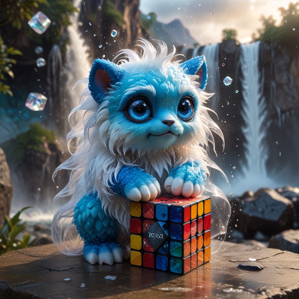 Enchanted Translucent Realm with Hidden Monster