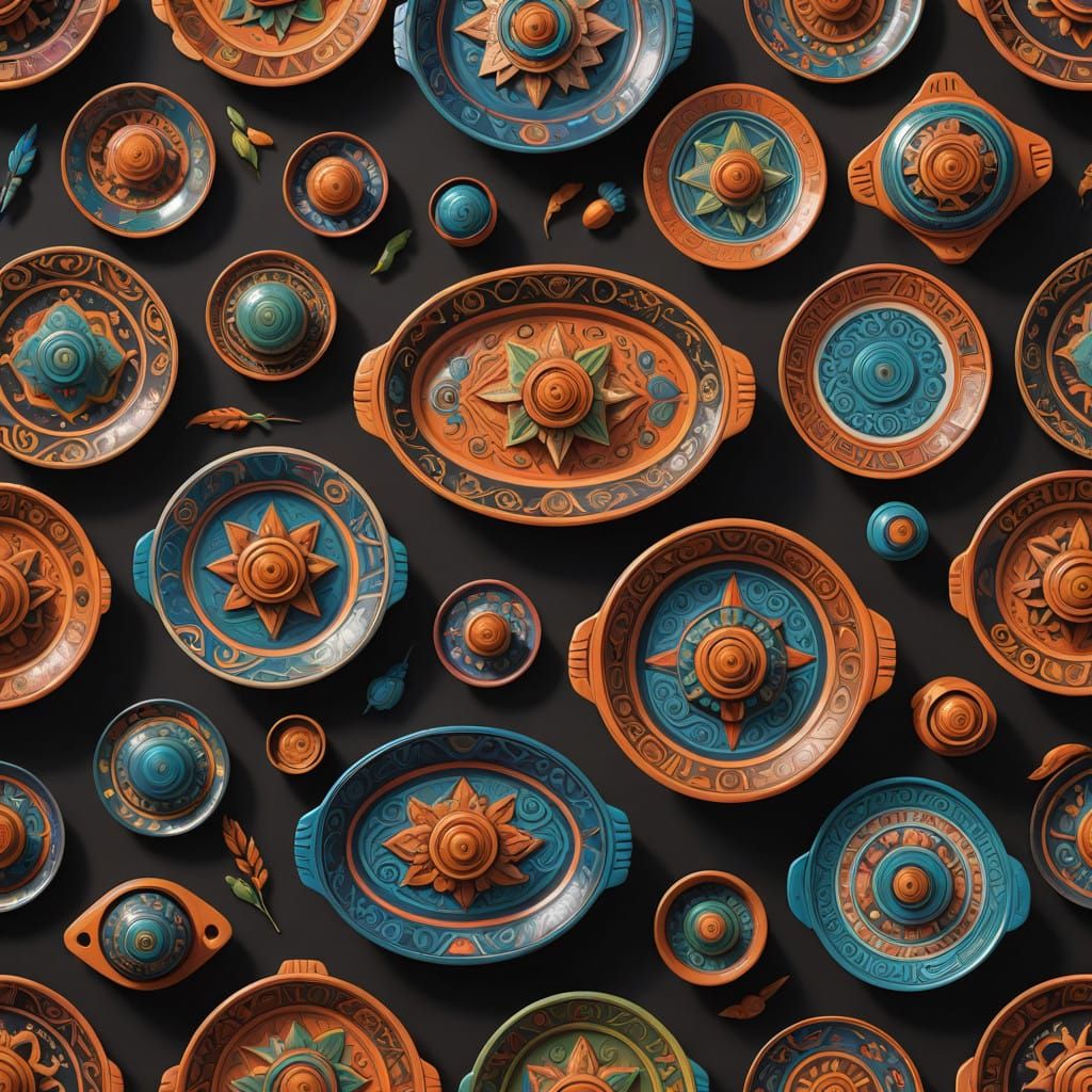 Vibrant Oaxacan Earthenware Masterpiece
