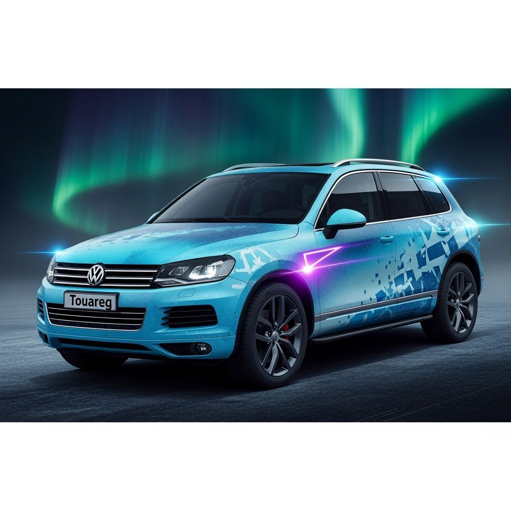 Dynamic Ice Blue VW Touareg with Aurora Livery