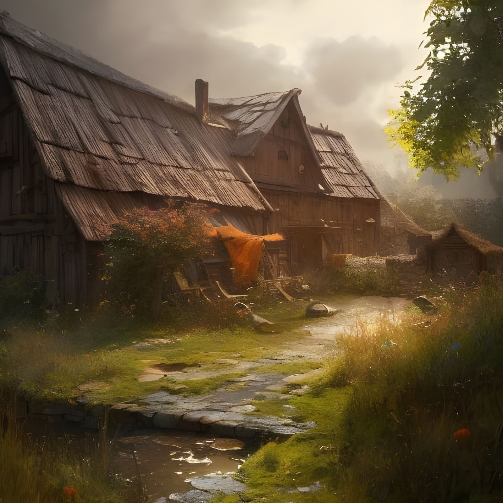 Viking Age Farmhouse Concept Art