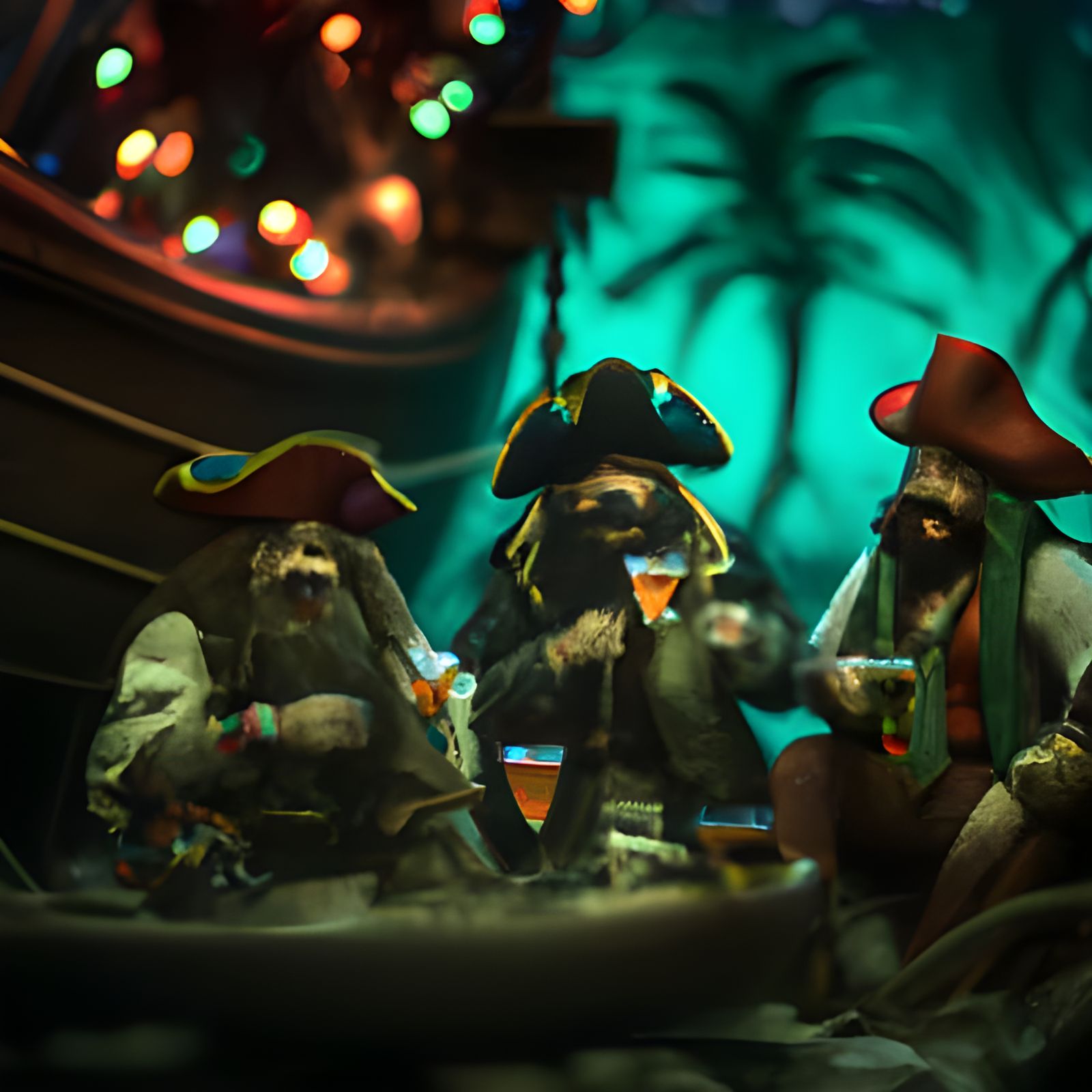 Pirates drinking rum