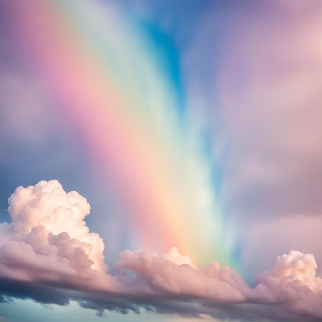 Pastel Rainbow in an Angelic Sky