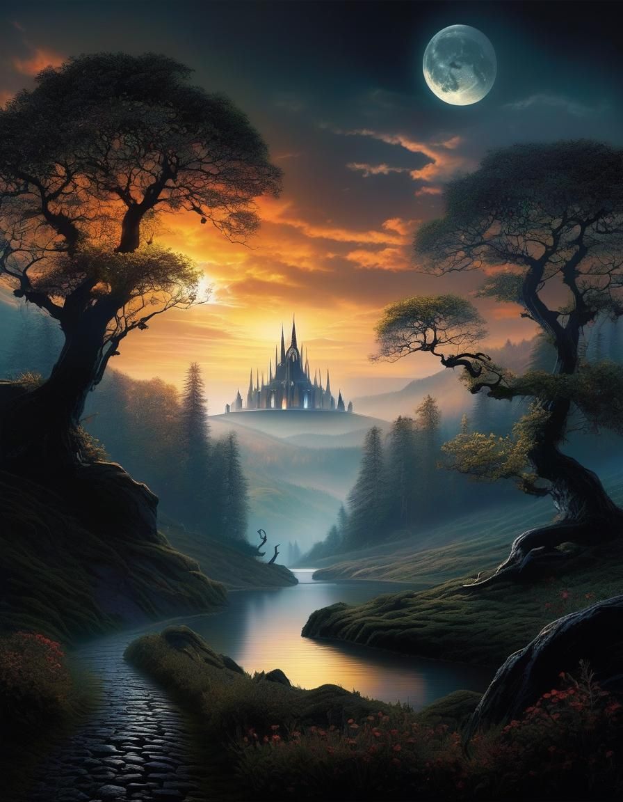 Elegant Mystical Landscape Artwork