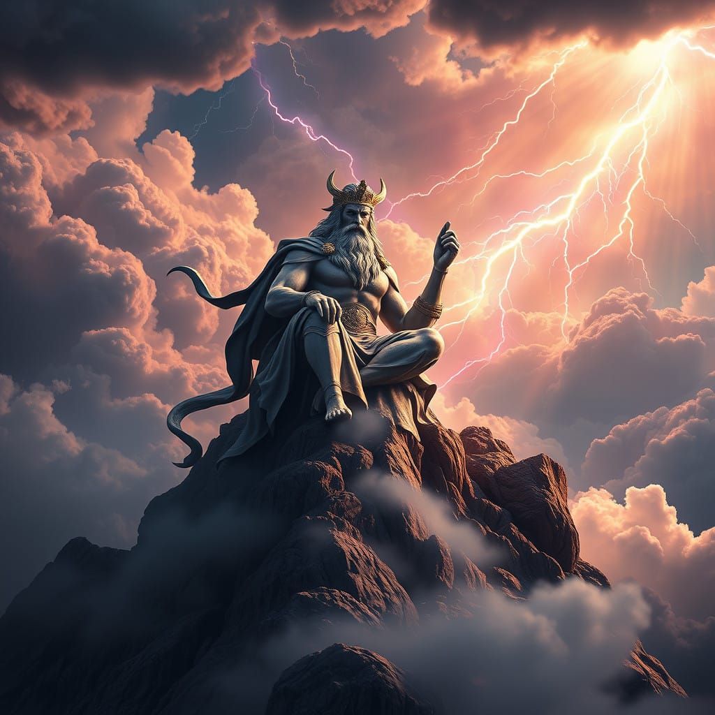 Majestic Zeus, King of the Gods in Fantastical Wonder