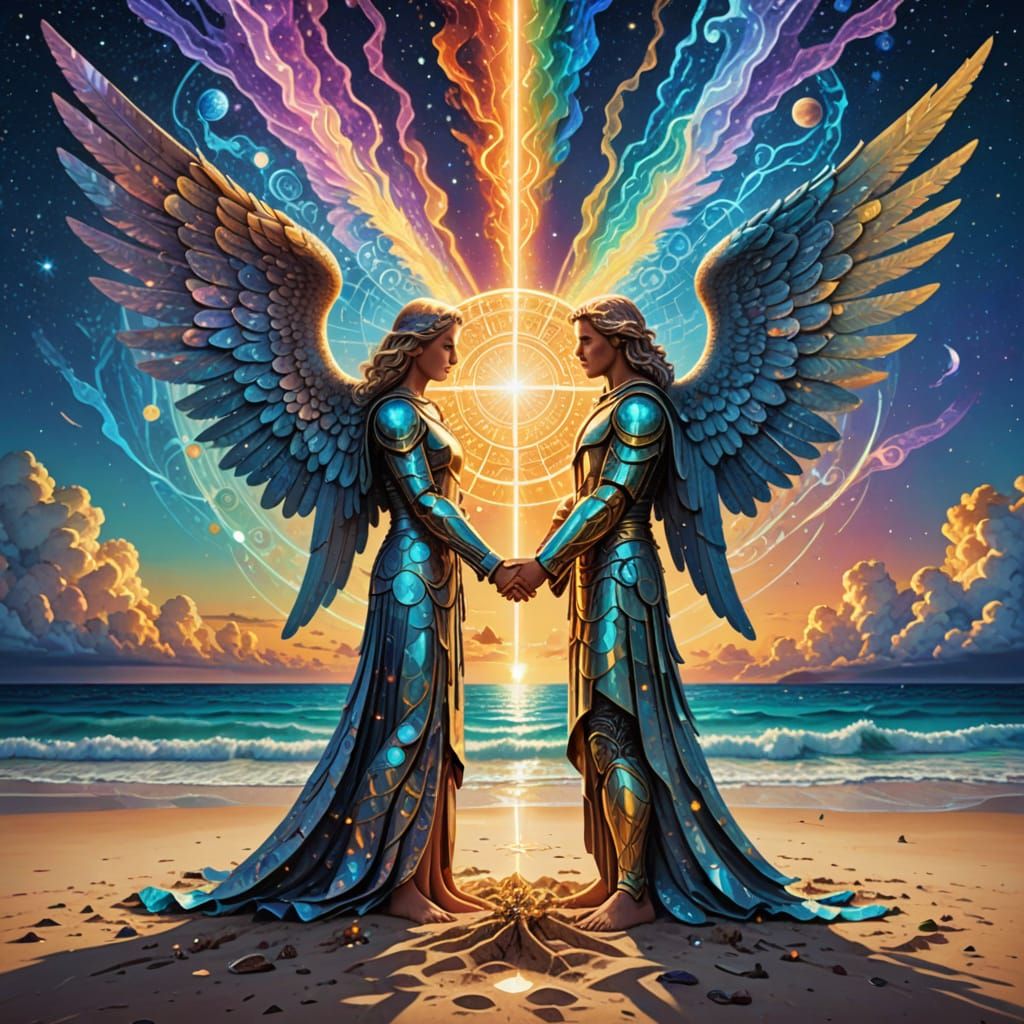 Archangel and Shem Angel Energy Alignment at the Beach