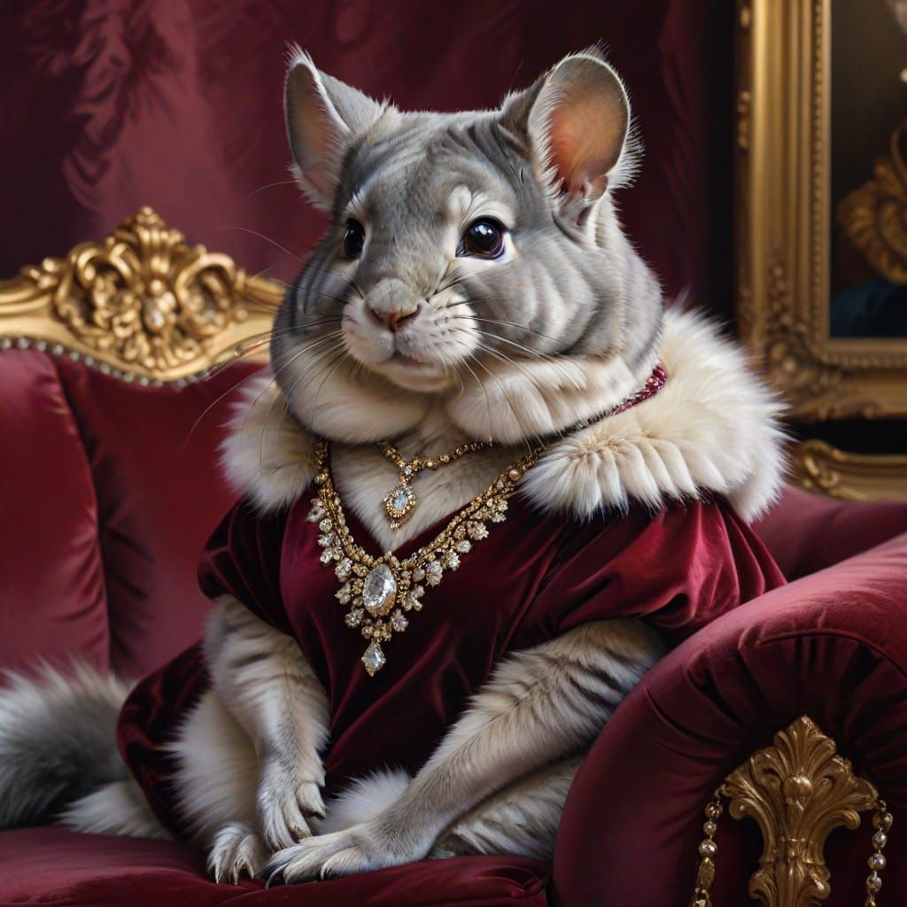 Chinchilla in evening wear