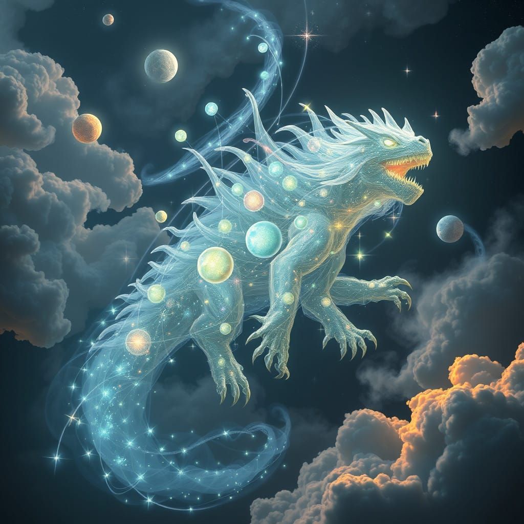 Celestial Monster in a Dreamlike Atmosphere