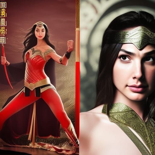 Chinese Princess Karate Warrior: Artistic Digital Portrait