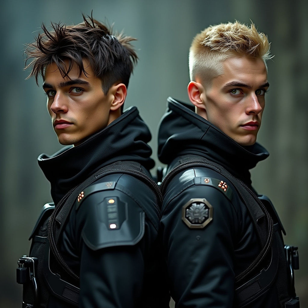 Futuristic Soldiers in Gritty Cinematic Film Still