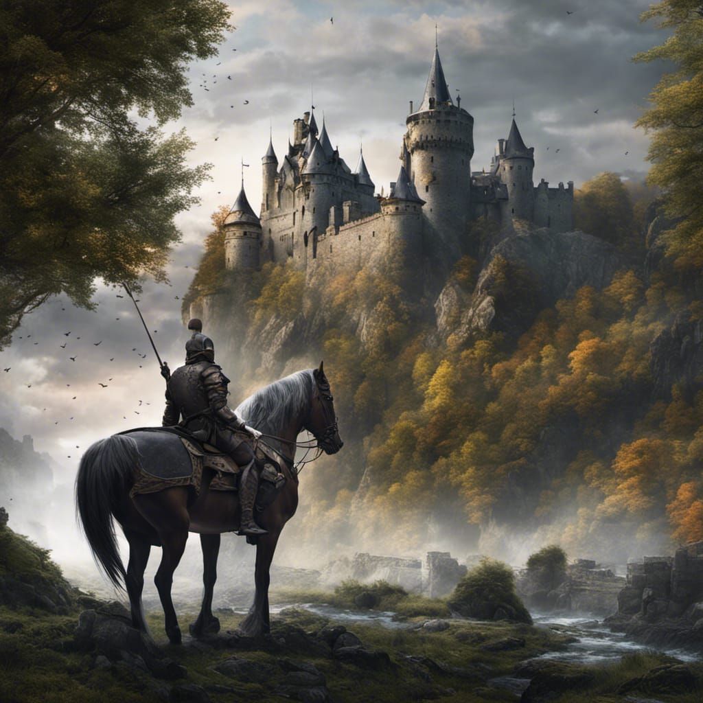 1095, Godefroy de Bouillon leaving for the first Crusade