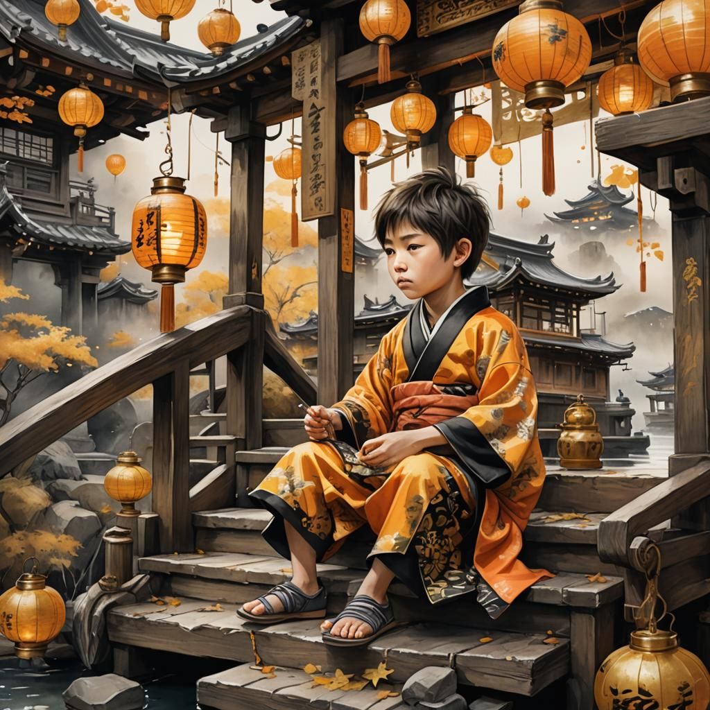 Japanese Temple & lanterns