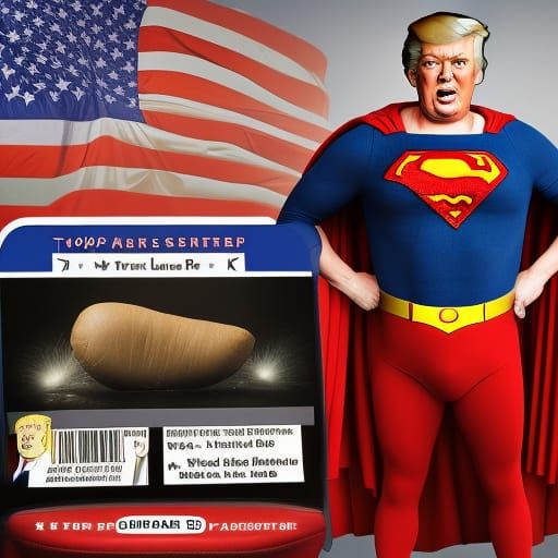Trump as Superman NFT Trading Card