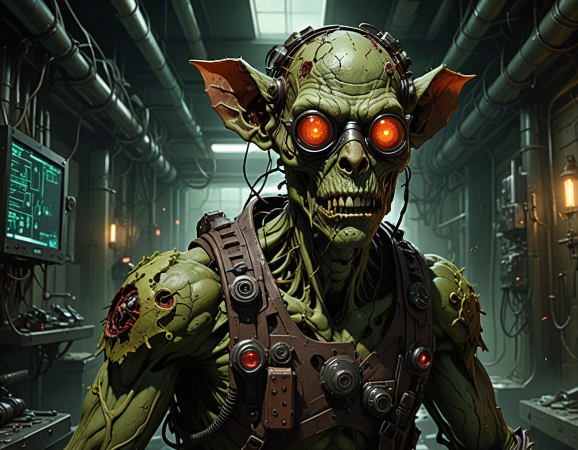 Bio-Engineered Zombie Chases Zombified Rats in Ruined Lab