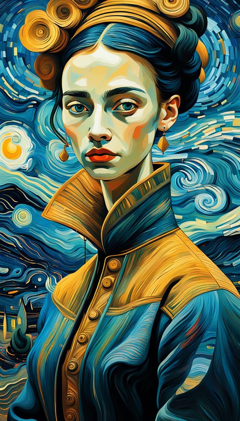 AI merges the styles of multiple well-known artists, creating hybrid masterpieces that blend the characteristics of Van ...