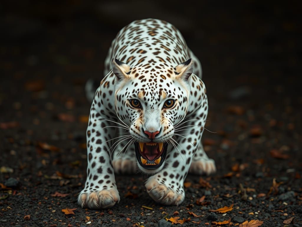 Albino leopard