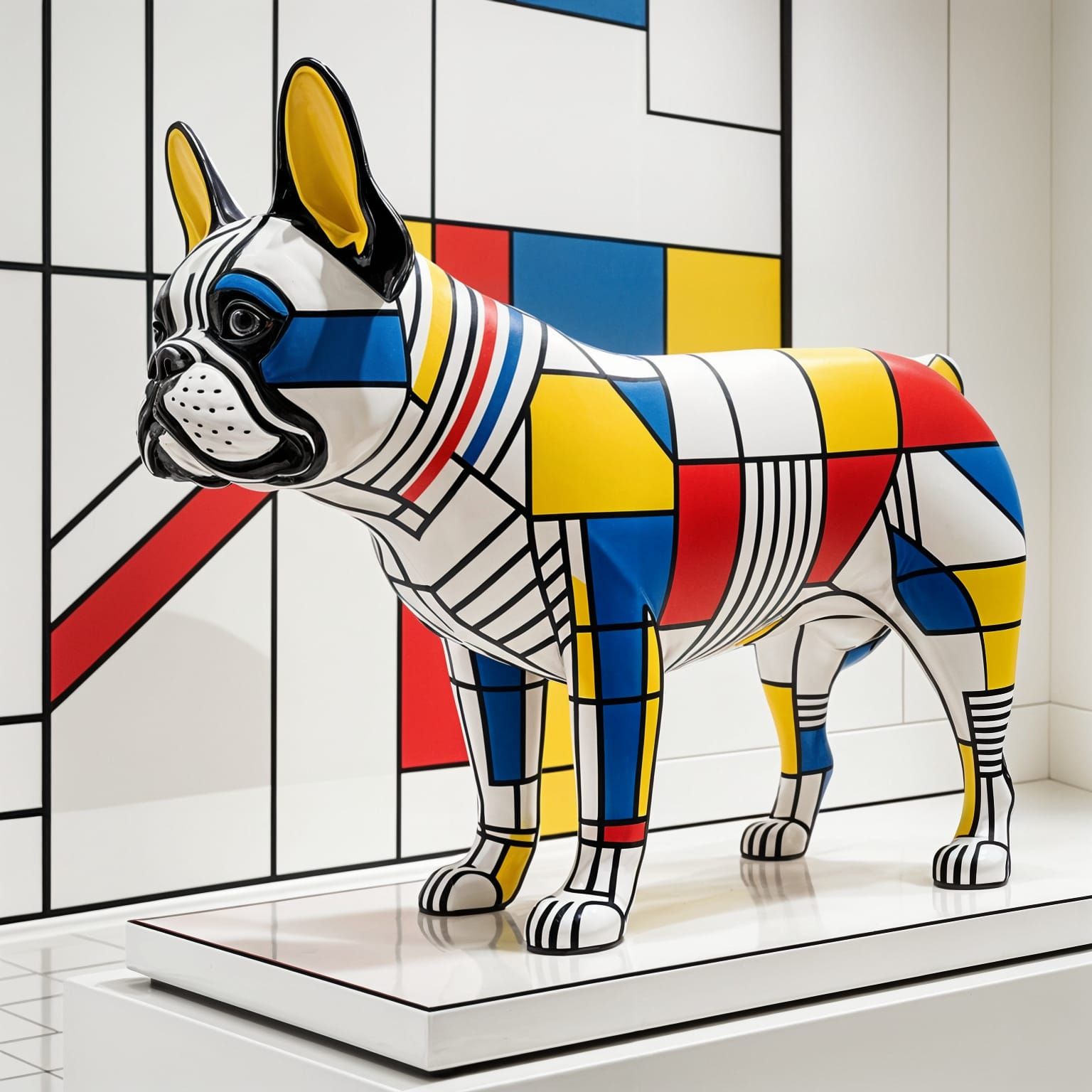 Mondrian Inspired Bull Dog