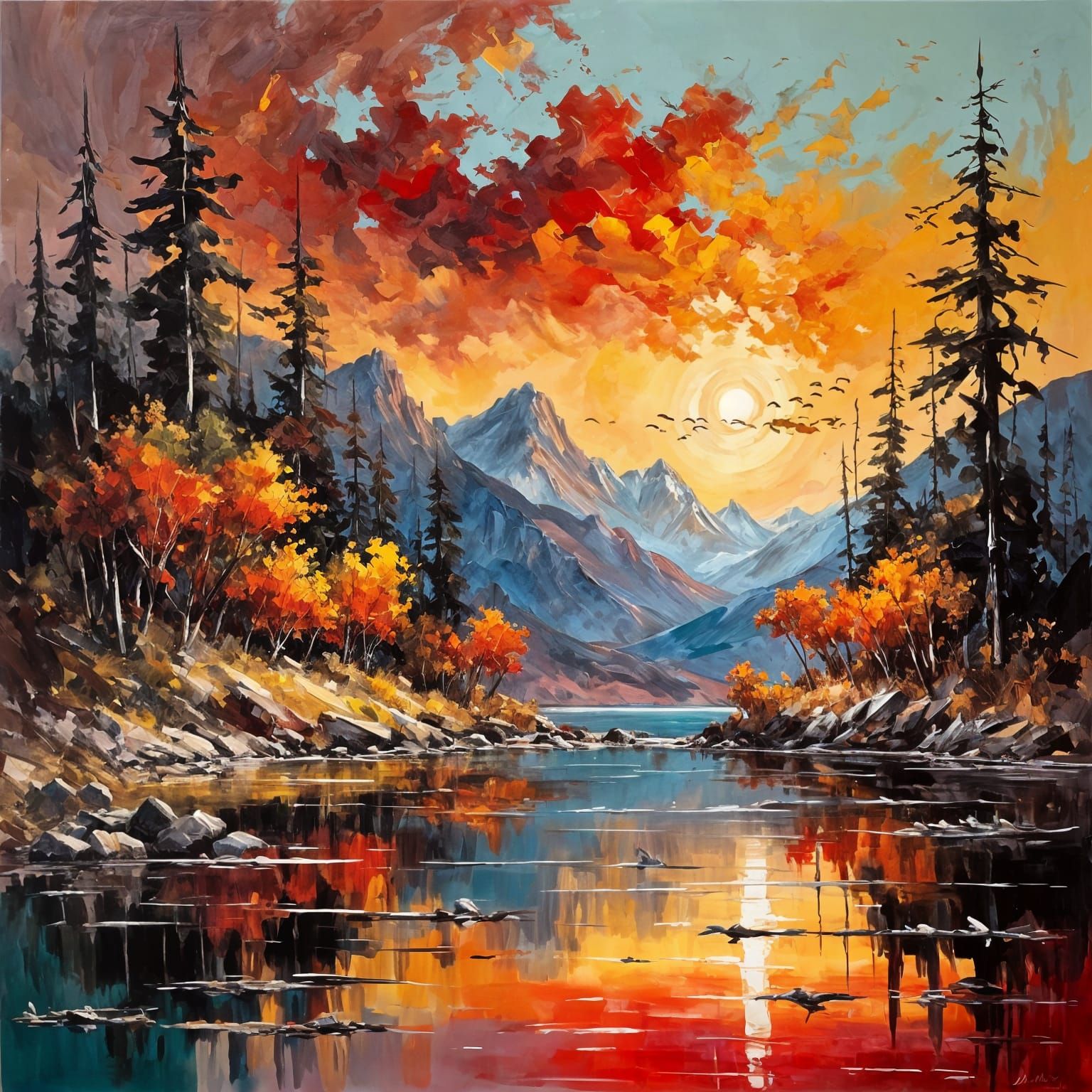 The Fire of Evening Sky