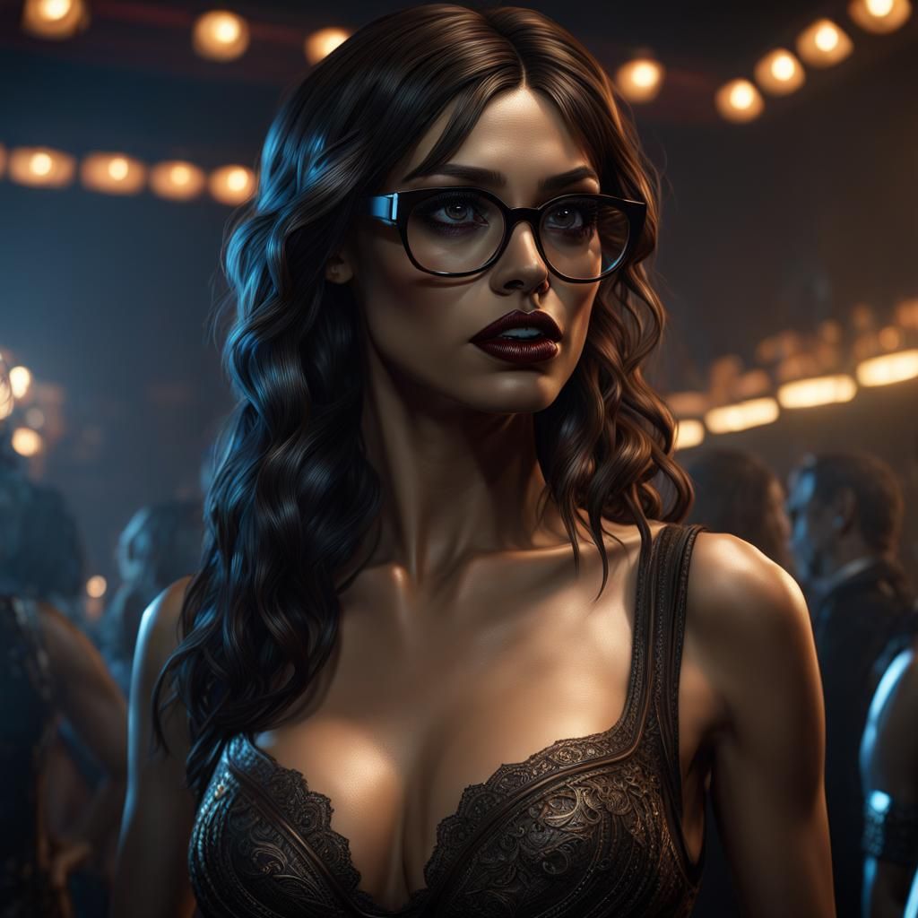 Zombie Woman in Nightclub, Hyperrealistic 8k