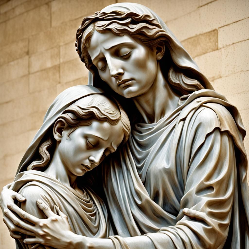 Pieta: Grieving Mother and Son