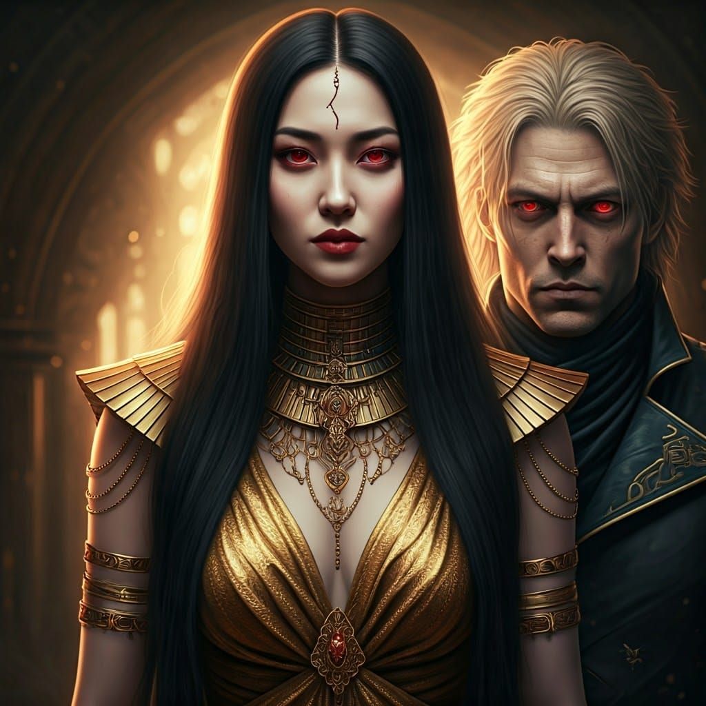 Ethereal Goddess in Golden Splendor