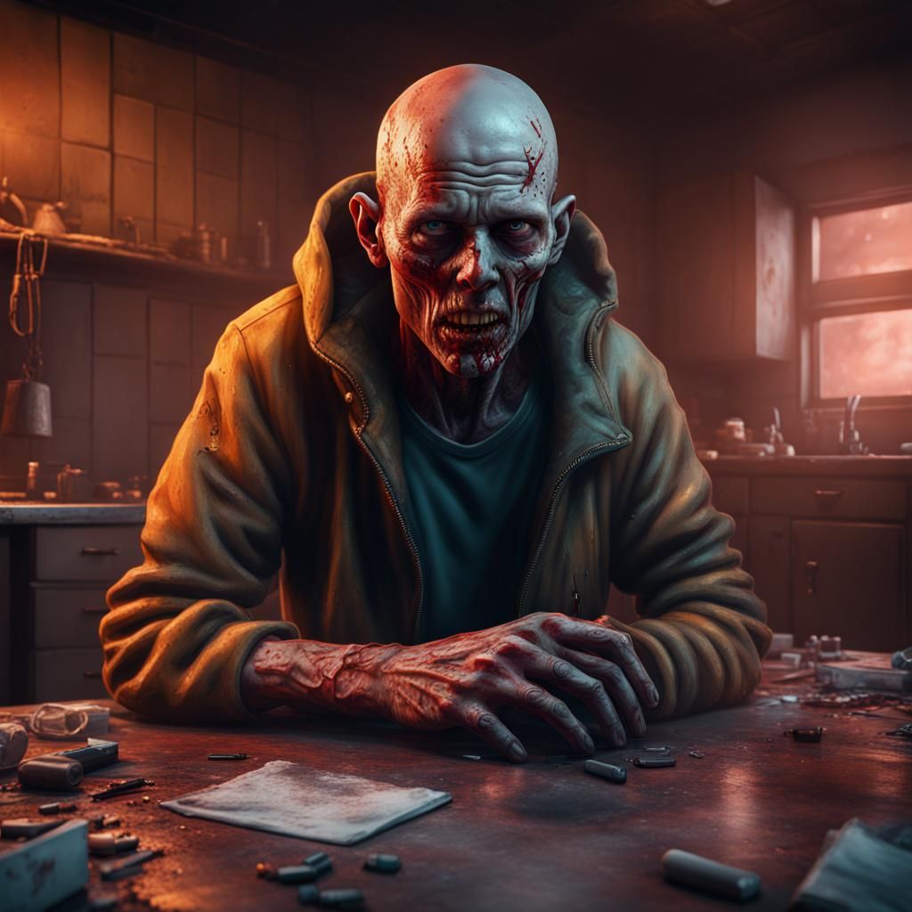 Menacing Serial Killer in Detailed Matte Painting