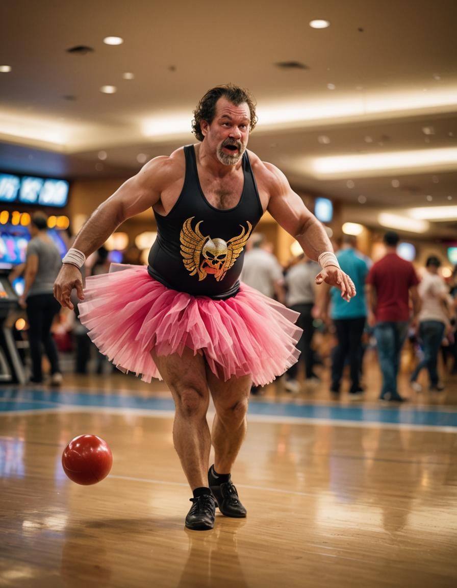 WWF tutu bowling