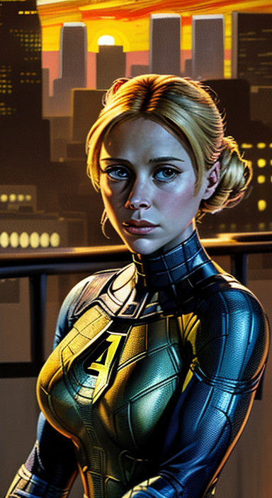 Fantastic Four Impasto Portrait in Downtown LA