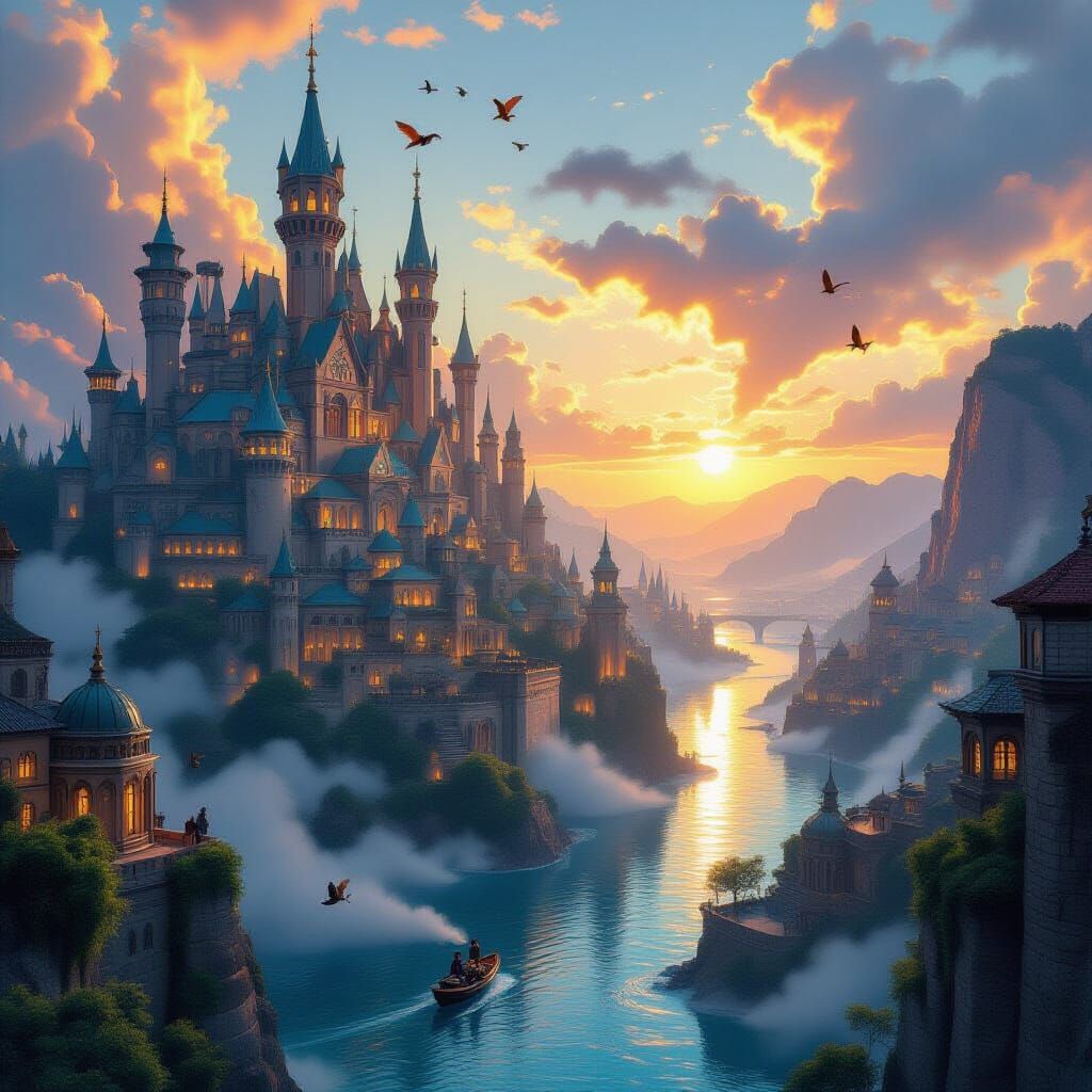 Fantastical Matte Painting of Love and Time