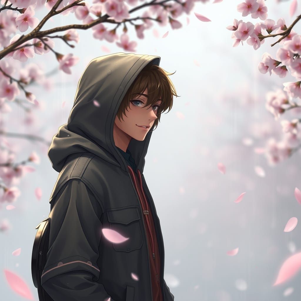 Rain-Soaked Adrian Meets Caelum in Hyperrealistic Scene