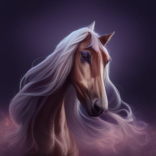 Powerful Cyberpop Horse in Haussmann Paris