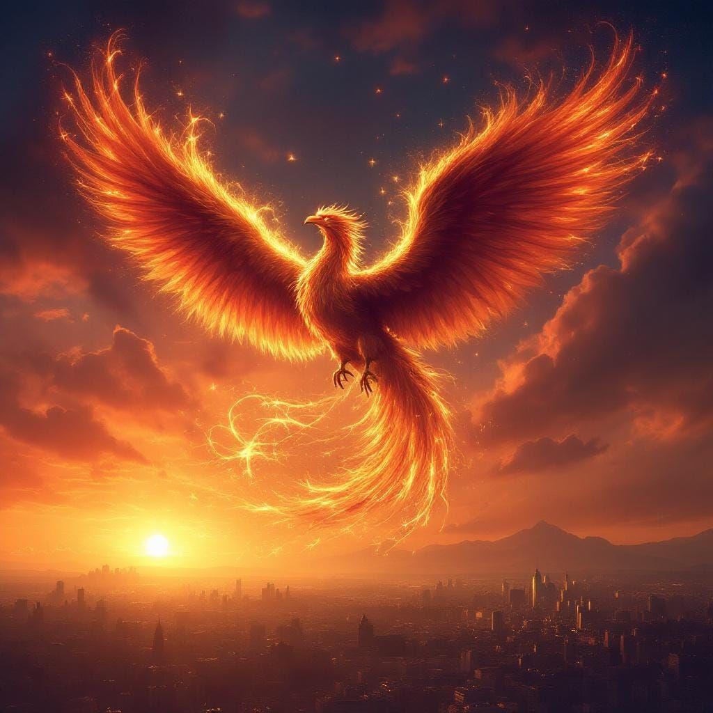 A majestic phoenix