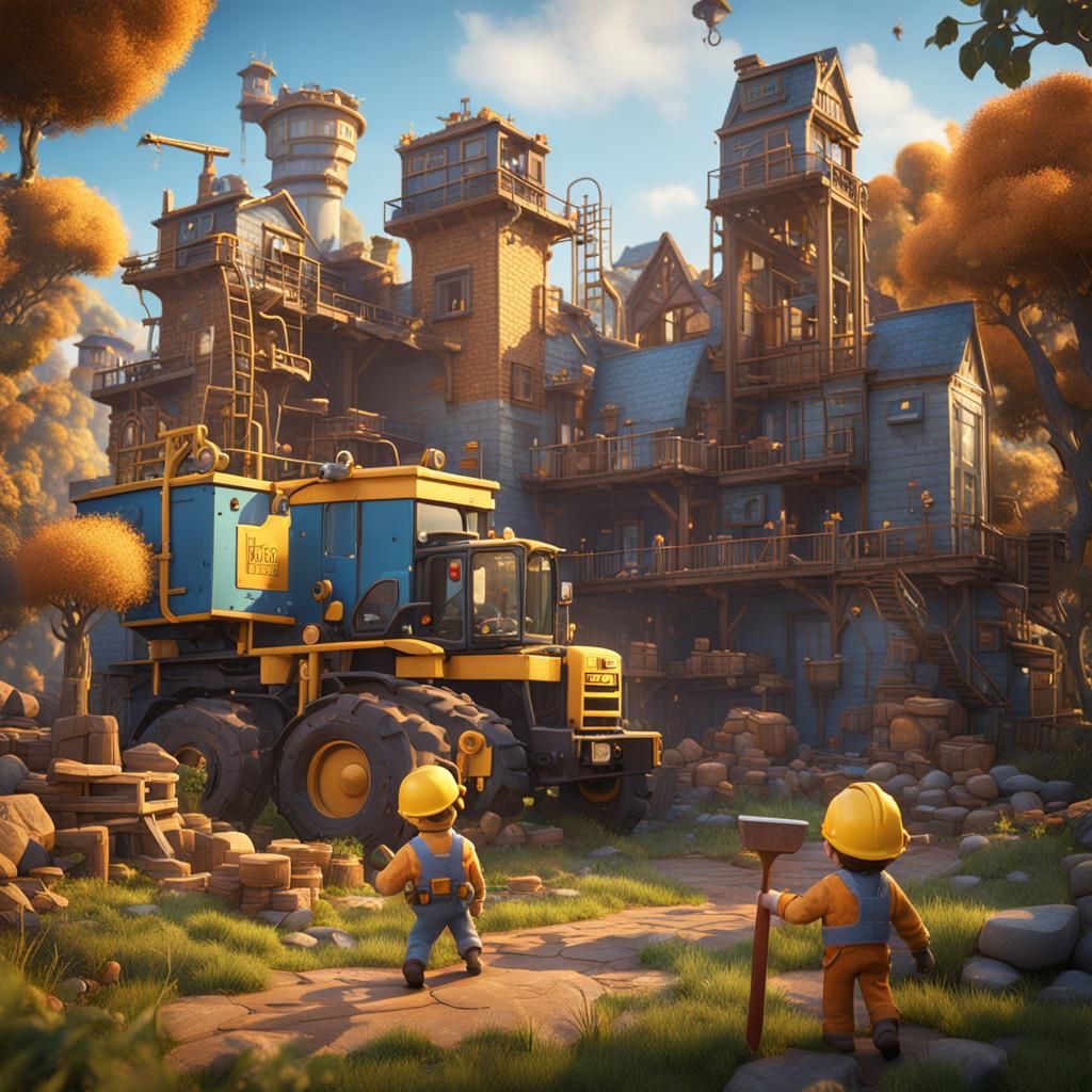 Detailed Matte Painting of Bob the Builder