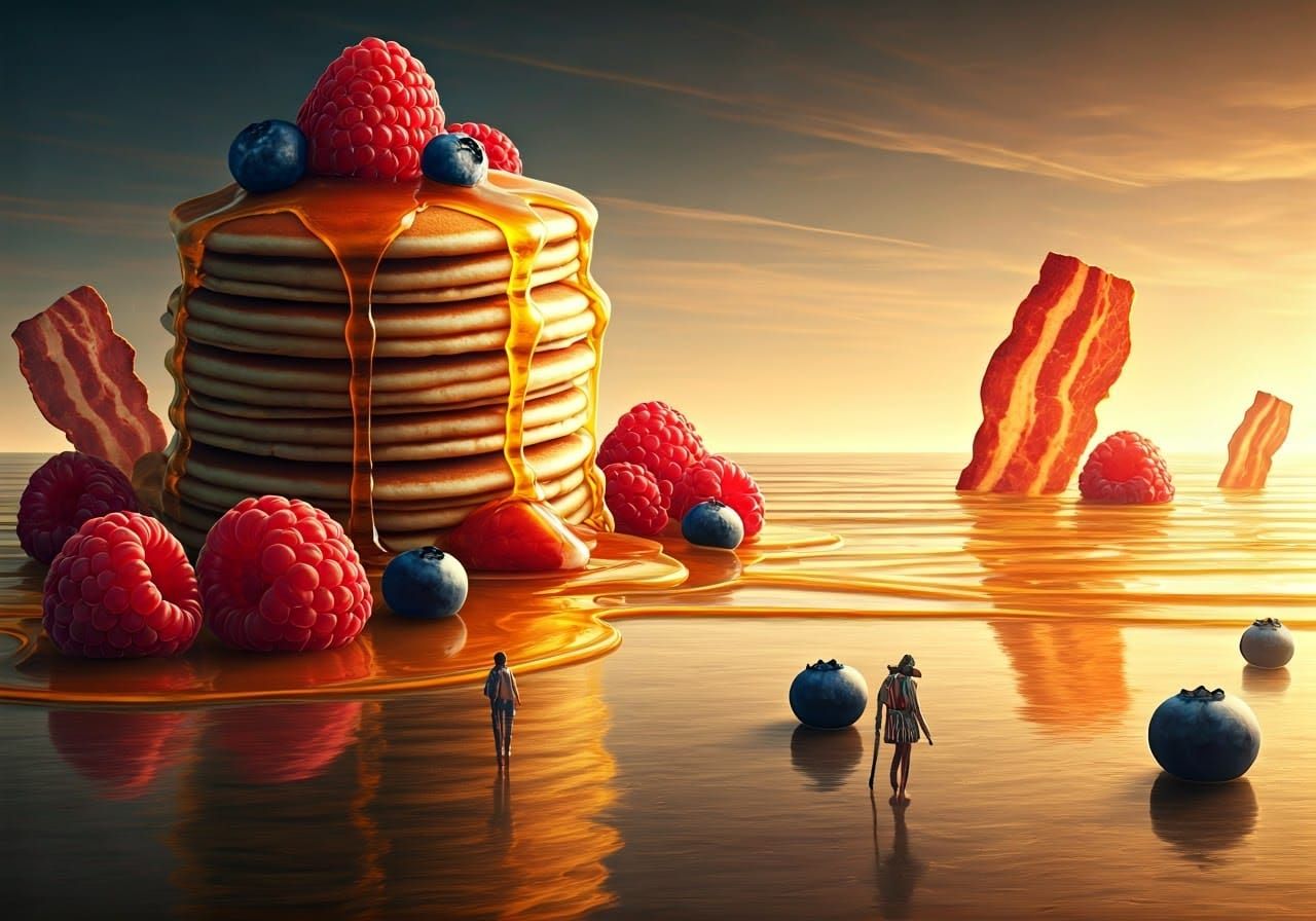 Surreal Giant Pancakes Waterfall on Golden Beach