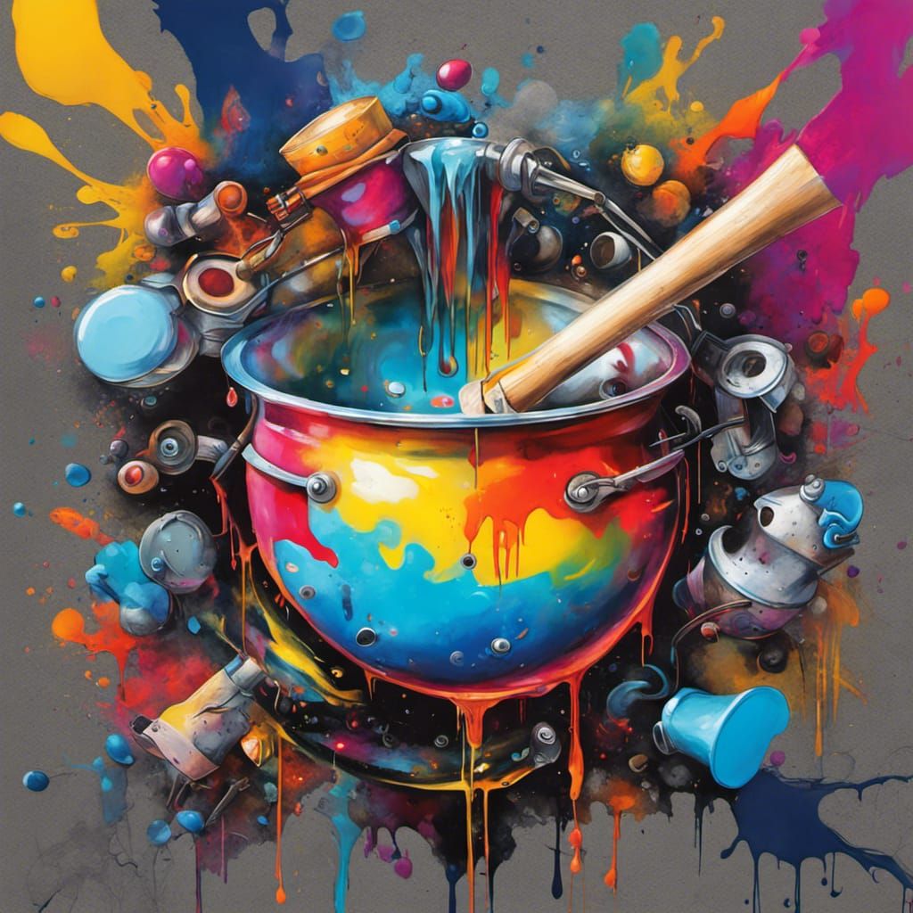 Sound Healing Graffiti Art in Polychromatic Colors