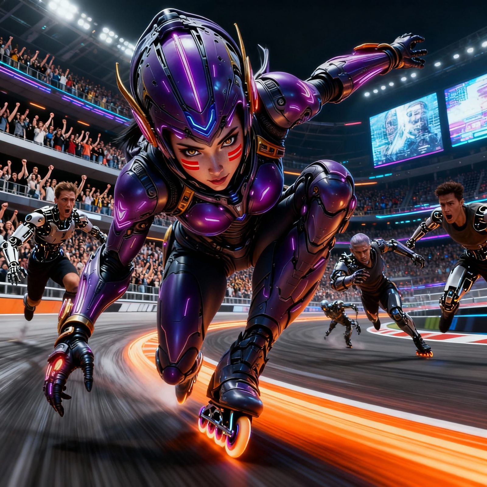 Alita Battle Angel in Dynamic Cyberpunk Motorball Action