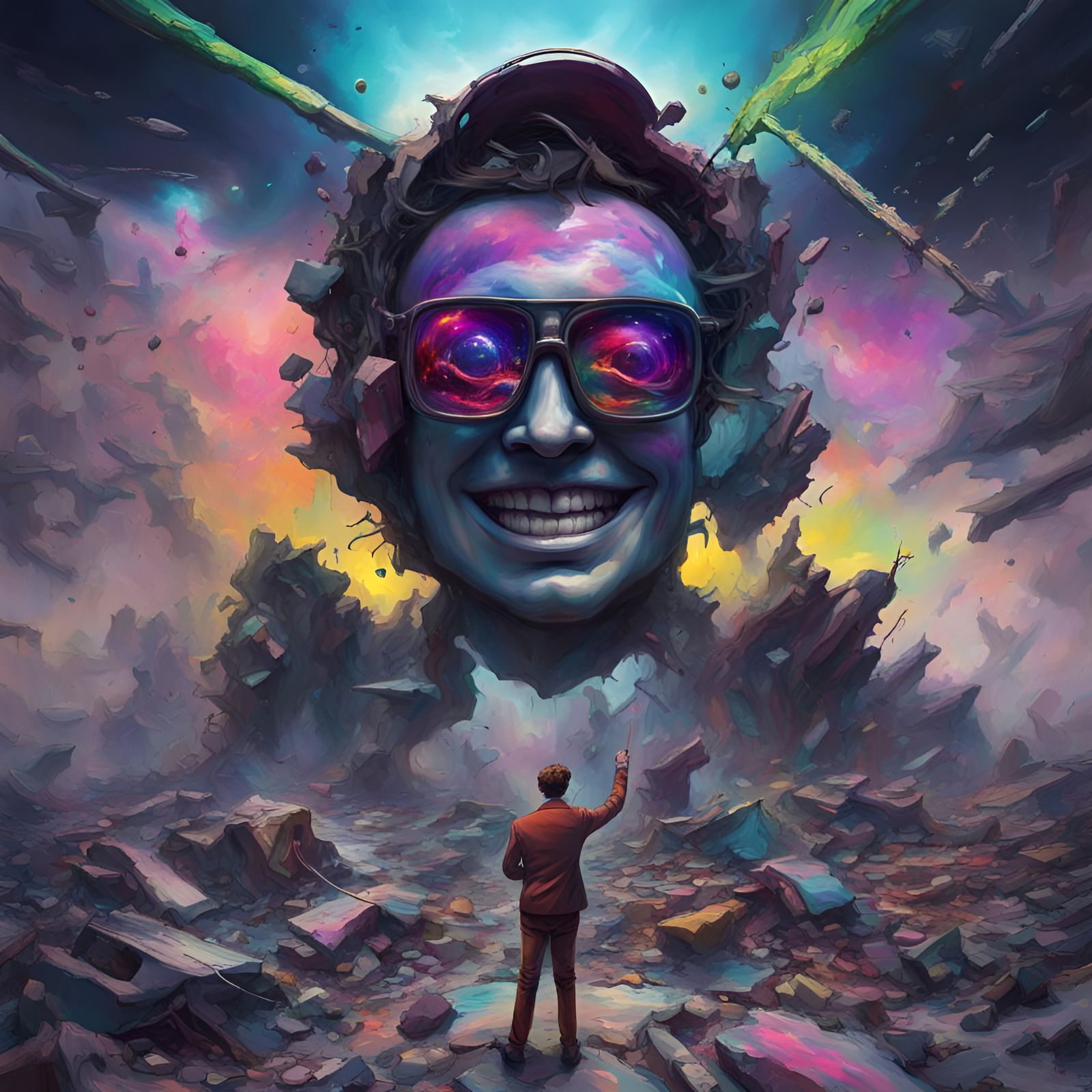 Acid Trip Nerd Causing Earthquake