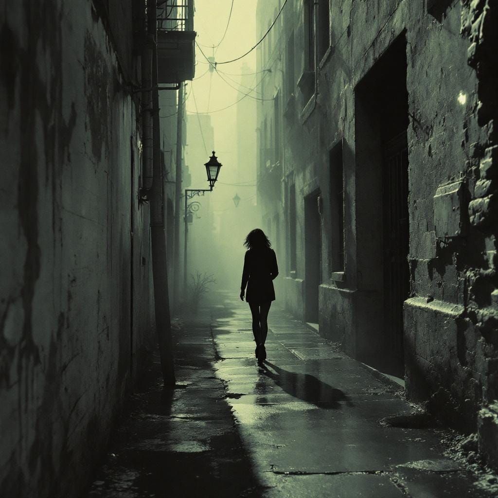 Hyperreal Nostalgic Street Scene in Surreal Style