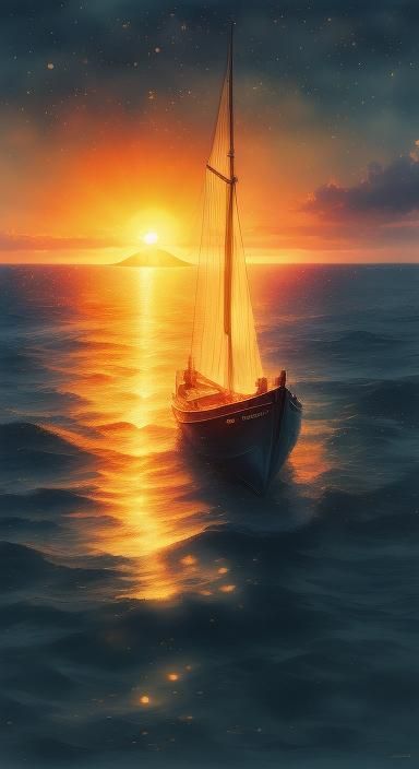 Sailor at Sunset: Hyper-Realistic Nautical Photography