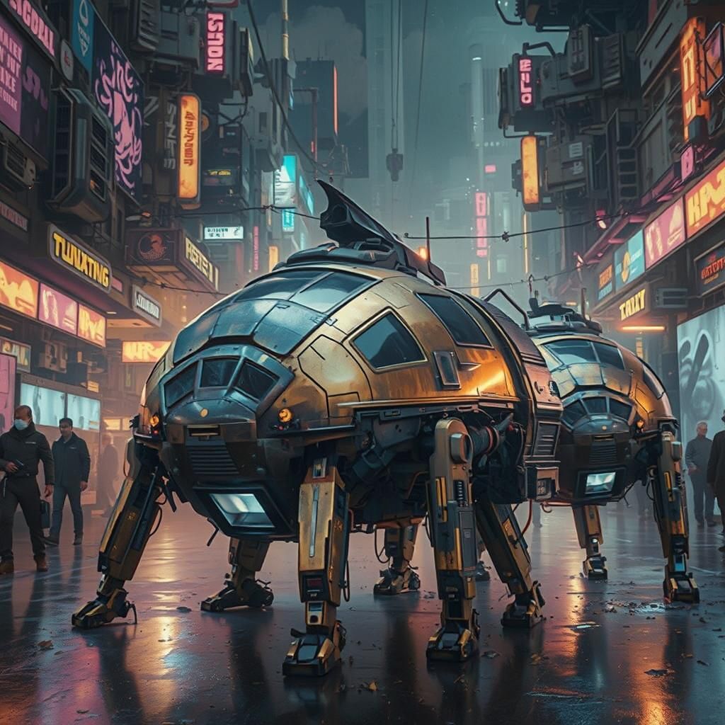 Crashed Spaceship on Barren Alien Planet in Cinematic Style