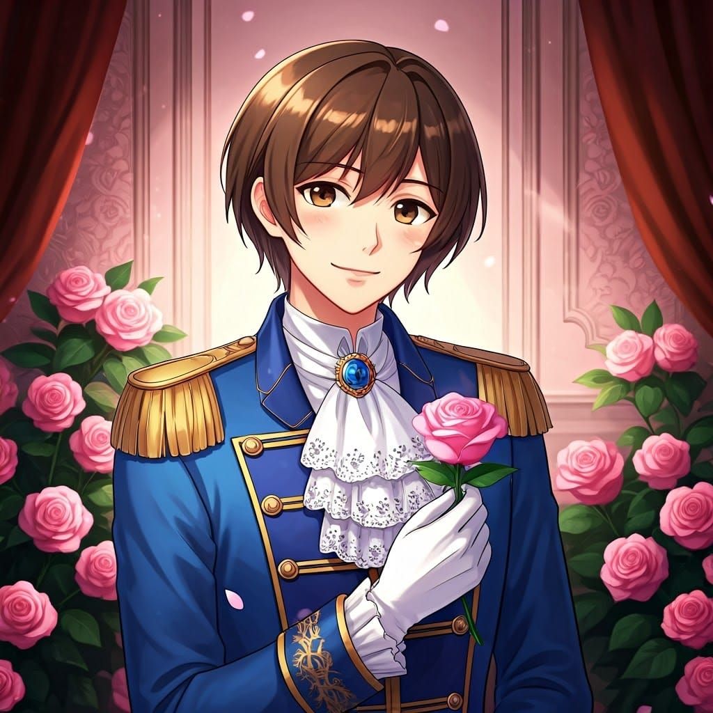 Elegant Haruhi Fujioka in Royal Blue Attire