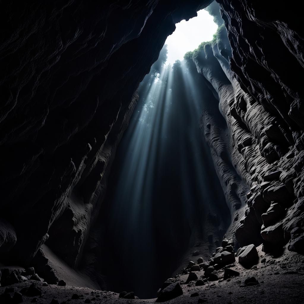 Falling into a Deep Dark Cavern