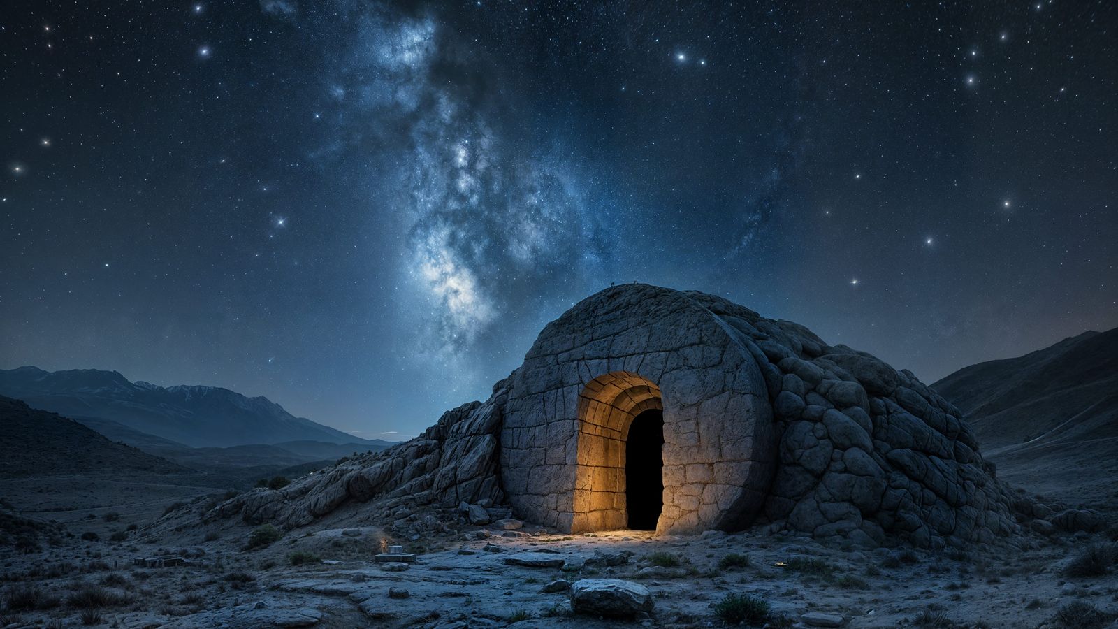 Jesus Resurrected Under the Milky Way