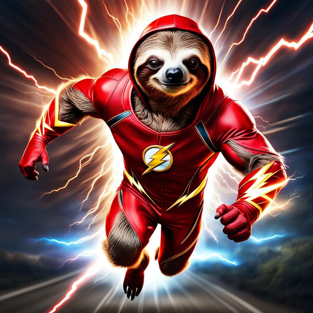 Sloth as The Flash in 3D